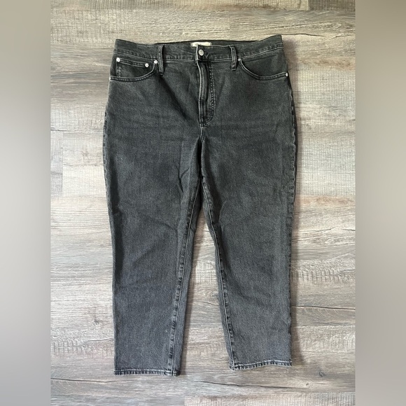 Madewell The Petite Perfect Vintage Jean Lunar Wash 33 Petite Faded Black Cotton - Picture 5 of 8